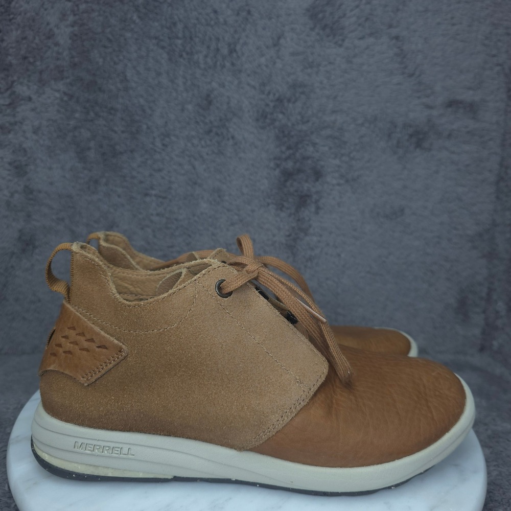 Merrell Shoes Womens Size 6 Brown Leather Suede J47760 Vibram Chukka Sneaker